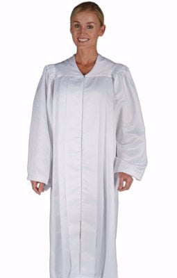 Choir Robe-Traditional-White-Medium