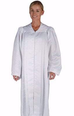 Choir Robe-Traditional-White-Small