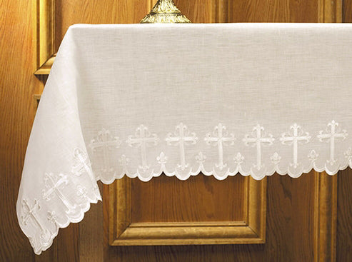 Altar Frontal-2 Sided Scalloped Edge-Linen-50" X 64"