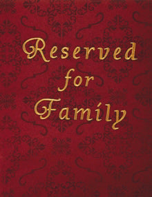 Pew Cloth-Embroidered Jacquard Reserved-Family-Burgundy