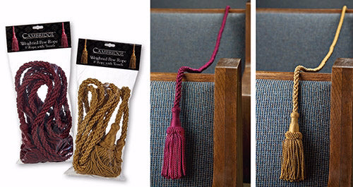Weighted Pew Ropes-4'-Burgundy
