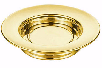 Bread Plate-Stacking-Polished Steel-Brass Tone