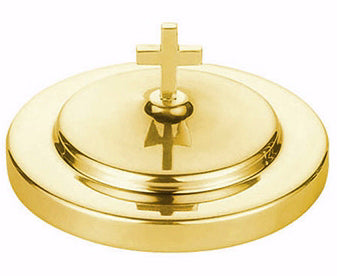 Bread Plate Cover-Polished Steel-Brass