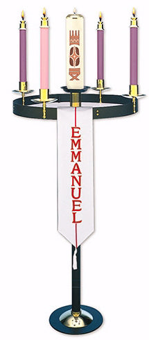 Advent Wreath-Black Painted Steel and Brass