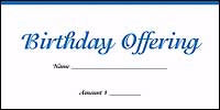 Offering Envelope-Birthday-Dollar/Check Size (#861333) (Pack Of 100) (Pkg-100)