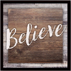 Plaque-Simple Expressions-Believe (7.5" x 7.5")