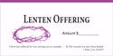 Offering Envelope-Lenten-Dollar/Check Size (#861342) (Pack Of 100) (Pkg-100)