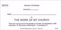 Offering Envelope-My Offering/Work Of The Church-Dollar/Check Size (#861369) (Pack Of 52) (Pkg-52)