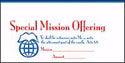 Offering Envelope-Special Mission-Dollar/Check Size (#861349) (Pack Of 100) (Pkg-100)