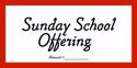 Offering Envelope-Sunday School-Dollar/Check Size (#861387) (Pack Of 100) (Pkg-100)