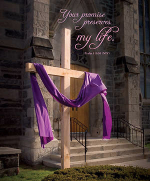 Bulletin-Your Promise Preserves My Life (Psalm 119:50) (Easter)-Legal Size (Pack Of 100) (Pkg-100)