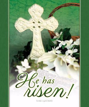 Bulletin-He Has Risen! (Luke 24:6) (Easter)-Legal Size (Pack Of 100) (Pkg-100)