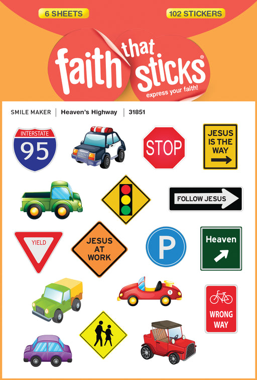 Sticker-Heaven's Highway (6 Sheets) (Faith That Sticks)