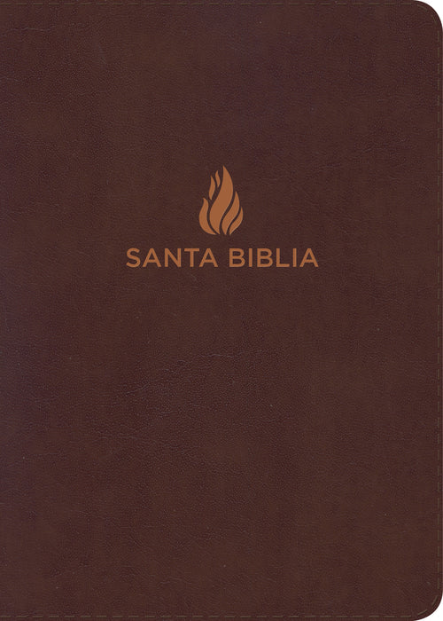 Span-NVI Giant Print Reference Bible-Brown Bonded Leather
