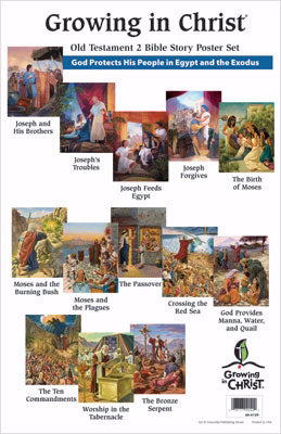 Growing In Christ Sunday School: Bible Story Poster Set (OT2) (Set Of 13) (#444109)