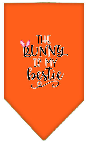 Bunny is my Bestie Screen Print Bandana Orange Small