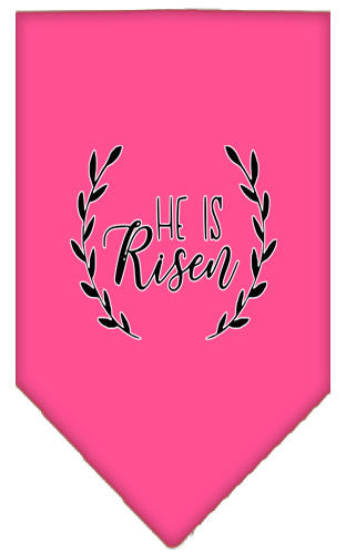 He Is Risen Screen Print Bandana Bright Pink Large