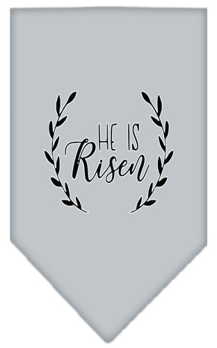 He Is Risen Screen Print Bandana Grey Small