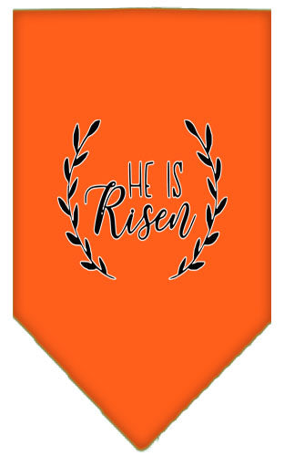 He Is Risen Screen Print Bandana Orange Small