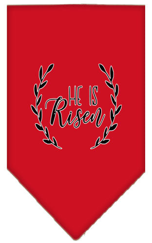 He Is Risen Screen Print Bandana Red Small