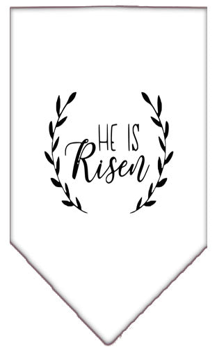 He Is Risen Screen Print Bandana White Large