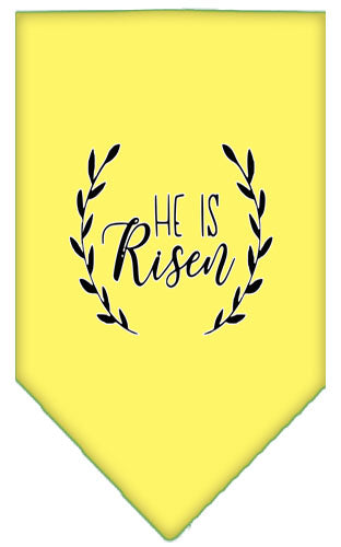 He Is Risen Screen Print Bandana Yellow Small