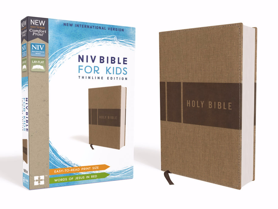NIV Bible For Kids (Comfort Print)-Tan Leathersoft