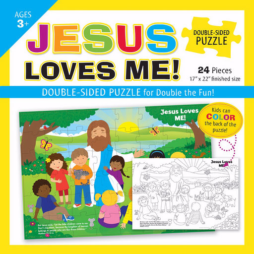 Puzzle-Jesus Loves Me Double-Sided Puzzle (Ages 3+)