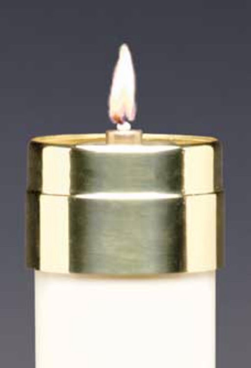 Candle-Emitte Elite Lite Brass Follower For Candelabra & Altar Candle 2" (#59046)