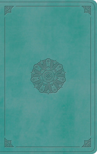 ESV Value Thinline Bible-Turquoise Emblem Design TruTone
