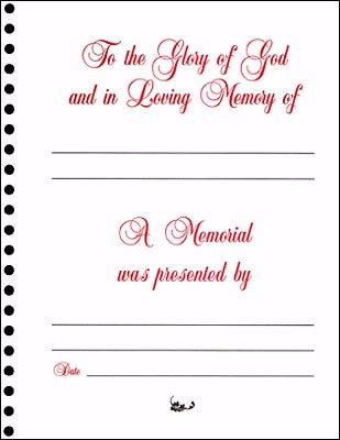 Memorial Book Replacement Blank Ruled Sheets (Pack Of 10) (#811661S) (Pkg-10)