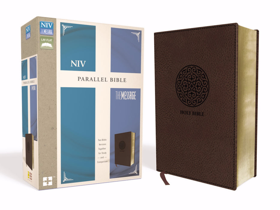 NIV & Message Parallel Bible-Brown Leathersoft (Dec)