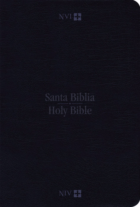 Span-NVI/NIV Bilingual Bible (Comfort Print)-Black Leathersoft Indexed
