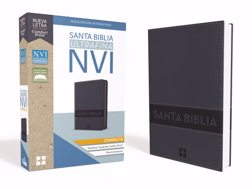 Span-NIV Compact Thinline Bible (Comfort Print)-Blue Leathersoft w/Zipper (Jan 2019)