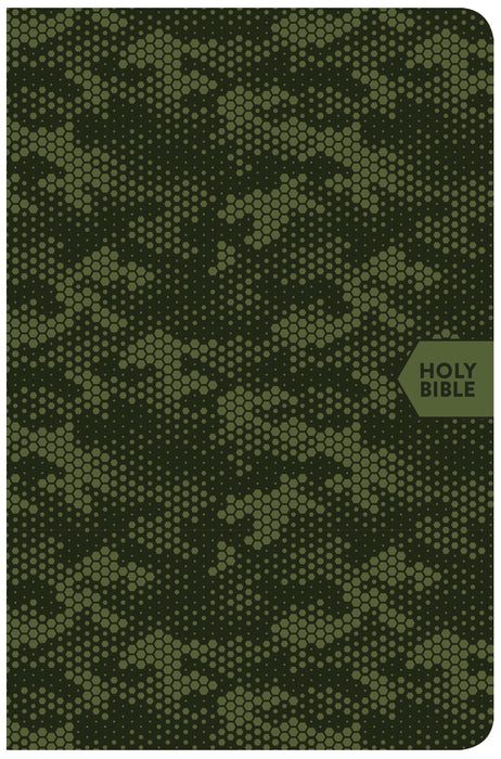 CSB On-The-Go Bible-Green Camouflage LeatherTouch (Oct)