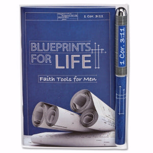 Gift Set-Blueprints For Life Devotion Book & Pen (1 Cor 3:11 ESV)