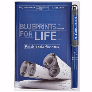 Gift Set-Blueprints For Life Devotion Book & Pen (1 Cor 3:11 KJV)