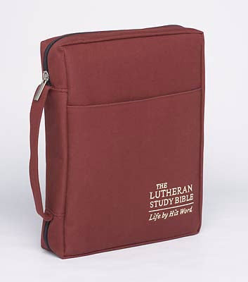 Bible Cover-Lutheran Study Bible (Regular Size)-Sangria