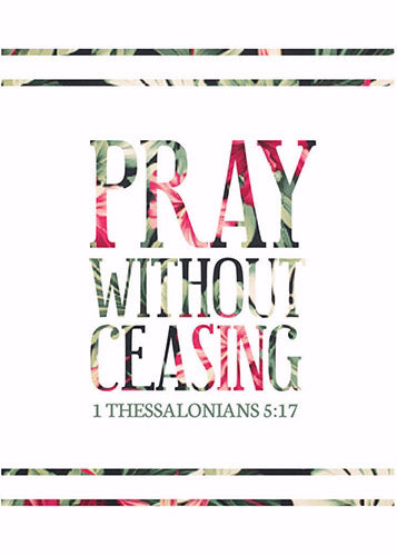 Verse Card-Pray Without Ceasing (2.5"x3.5")