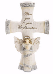Figurine-Angel w/Cross-Confirmation Girl (5.5")