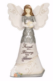 Figurine-Angel-Friends Are A Blessing (6")