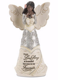 Figurine-Ebony Angel-Love Story (6")