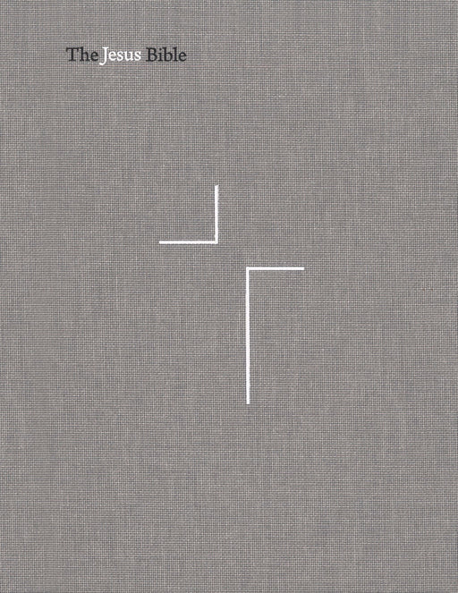 NIV The Jesus Bible (Comfort Print)-Gray Linen Cloth Over Board