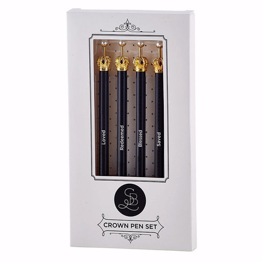 Pen-Crown-Black-Boxed Set of 4