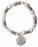 Bracelet-First Communion Stretch w/Blessed Charm (Pink Pearl)