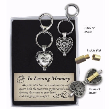 Key Ring-Always In My Heart Key Chain Locket