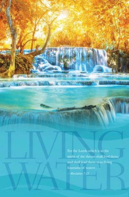 Bulletin-Living Waters (Revelation 7:17 KJV) (Pack Of 100) (Pkg-100)