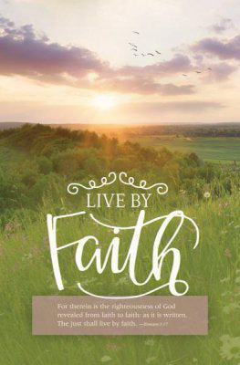Bulletin-Live By Faith (Romans 1:17 KJV) (Pack Of 100) (Pkg-100)
