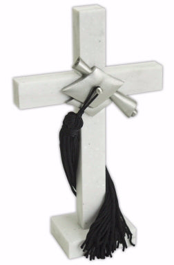 Cross-Graduation w/Metal Grad Cap Motif-Standing (6")