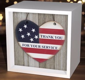 Light Box-Thank You For Your Service  (5-5/8 Square)